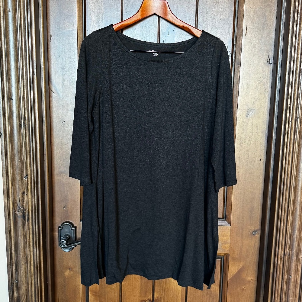 Eileen Fisher Organic Linen Bateau Neck  Tunic